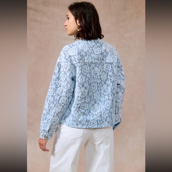 FROM FRANCE Boho Blue Lace jacket - Picture 2 of 4